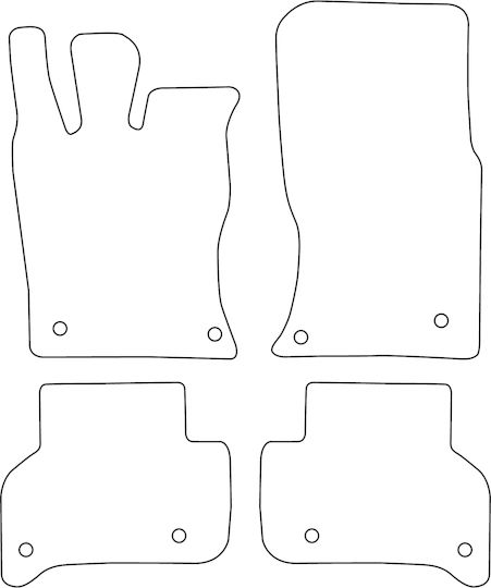 Velour Carpet Set Compatible Jaguar Xe 2015 Red Edging