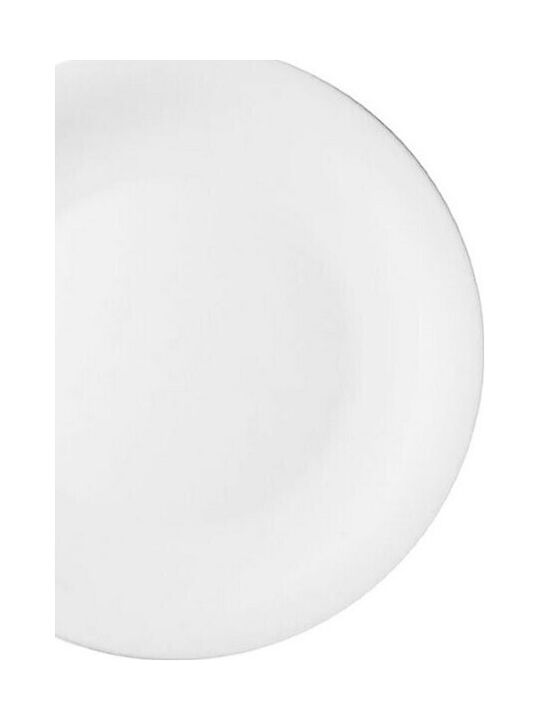 Bormioli Rocco Toledo Ronda Servierplatte Keramik Weiß mit Durchmesser 33cm 1Stück
