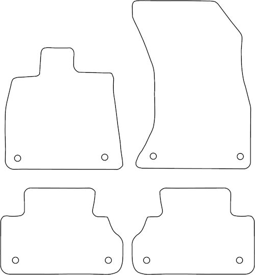 Set Velour Mats Fitting Audi Q5 Ii Fy 2017 Black Edging