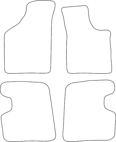 Velour Carpet Set Fitting Renault Twingo I 1993-2007 Red Edging
