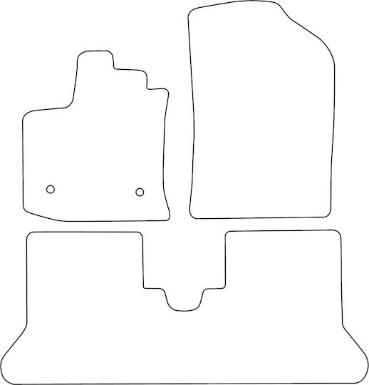 Velour Car Mat Set Compatible with Dacia Dokker 2012-2021 5 Seats Black Raised Sides