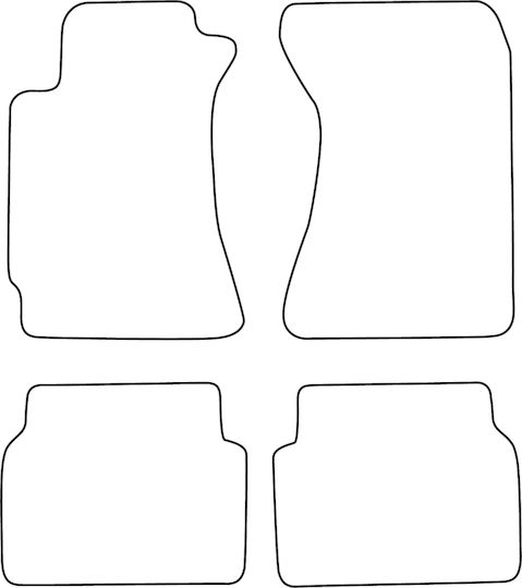 Set Covorașe Velur Potrivite Pentru Subaru Padurar Ii 2002-2007 Margine Neagră