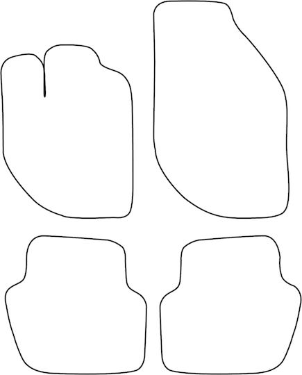 Velours Fußmatten Set Für Volvo S70 1996-2000 Rote Kante