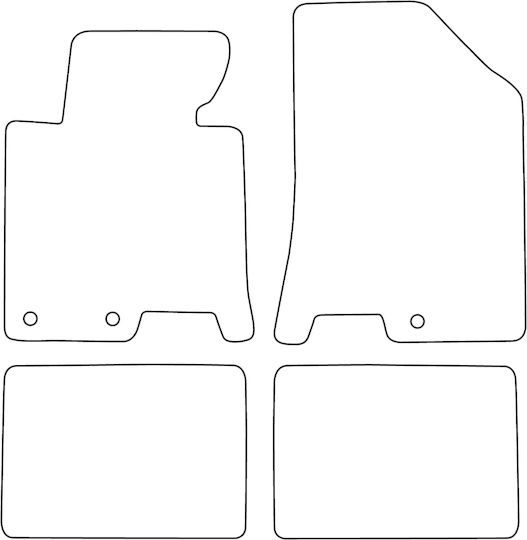 Set Velour Mats Matching Hyundai I40 2011-2019 Blue Edging
