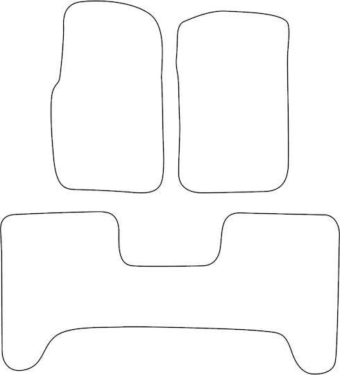 Set Velour Car Mats Matching Mitsubishi Pajero 2000 Blue Raised Sides