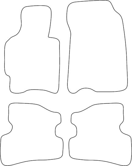 Set Covor Velur Pentru Mazda Xedos 6 1992-1999 Cu Margine Neagră