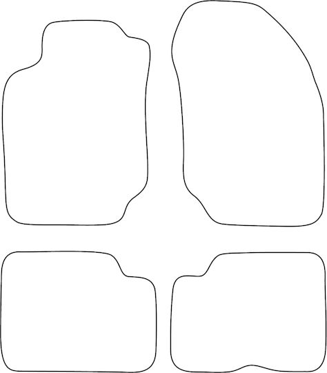 Set Covoare Velur Pentru Nissan Almera I N15 1995-2000 Margine Neagră