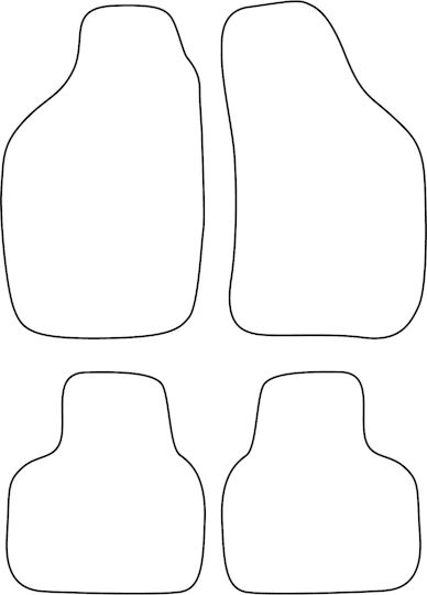 Set Veloursmatten Passend Für Fiat Punto I 1993-1999 Mit Blauer Kante
