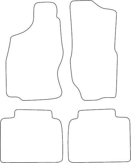 Velour Carpet Set Fitting Nissan Terrano Ii 1993-2003 3-door Red Edging