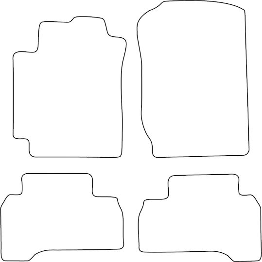 Set Velour Mats Matching Suzuki Grand Vitara Ii 2005-2014 3-door Blue Edging