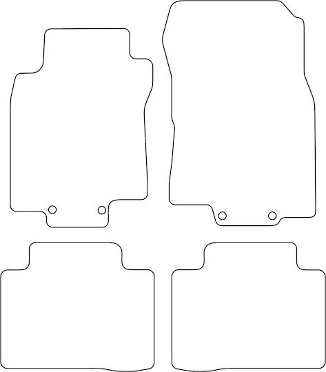 Velour Mat Set Compatible Renault Koleos Ii 2017 Red Edging