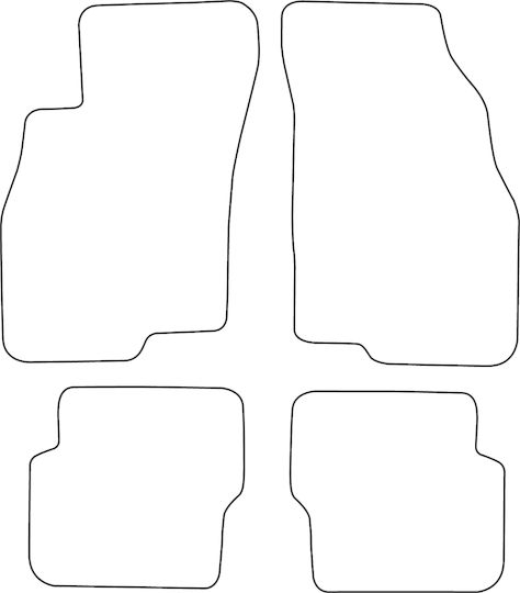 Set Velour Mats Matching Fiat Punto Evo 2009-2012 Blue Edging