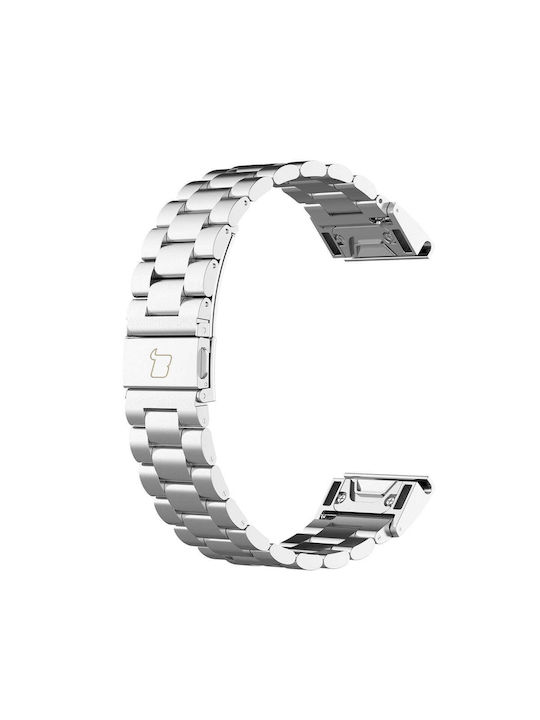 Curea Din Oțel Inoxidabil Smartwatch Bizon Strap Watch Aura Quickfit 22 Mm Argintie