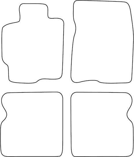 Set Covorașe Auto Velur Pentru Mazda 323 F 1994-1998 Margine Roșie