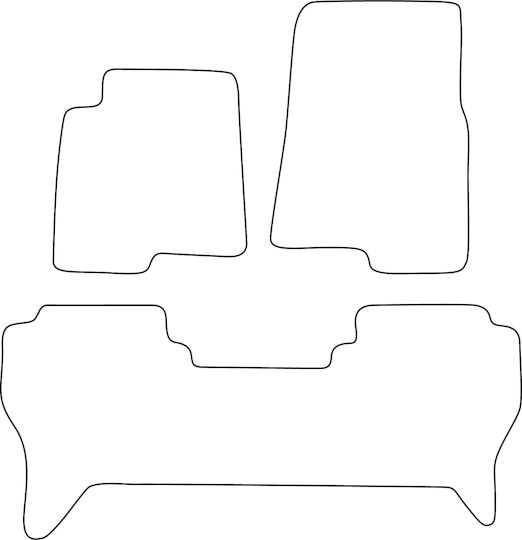 Set Velour Mats Fitting Mitsubishi Pajero Iii 2001-2006 5-door Red Edging