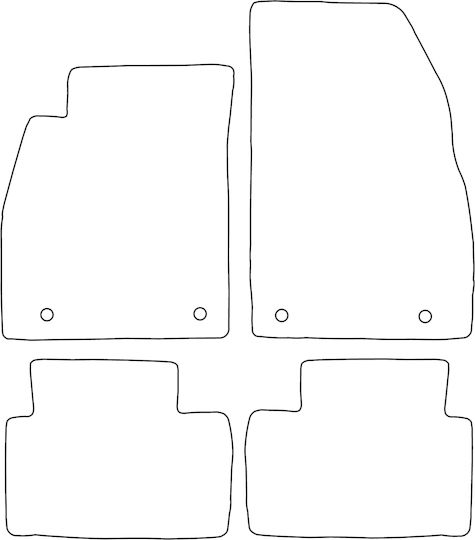 Velour Carpet Set Compatible Opel Insignia I A 2008-2017 Red Edging