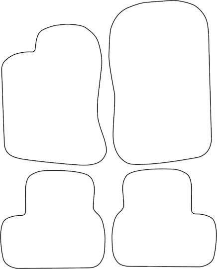 Complete Set Velour Car Mats Opel Vectra II B 1995-2003 Red Edging