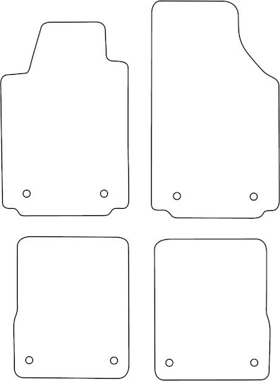 Velours Teppichboden Satz Kompatibel Audi A2 1999-2005 Rote Kante