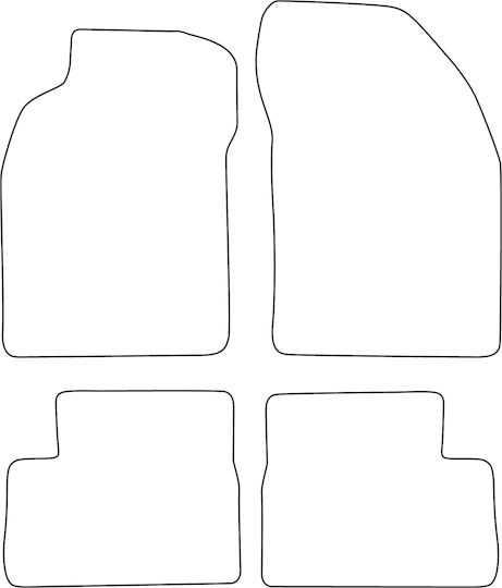 Velour Carpet Set Fitting Nissan Sunny 1990-1995 Red Edging