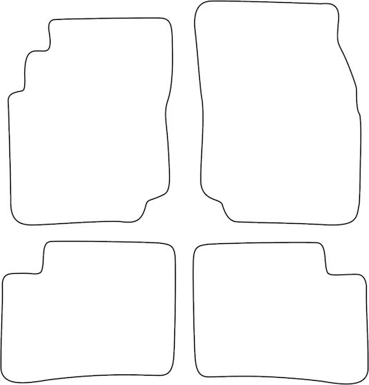 Set Velour Fußmatten Passend Für Nissan Primera I P10 1990-1996 Blaue Kante