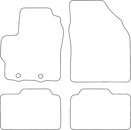 Set Velour Car Mats Fitting Toyota Aygo X 2022 Blue Edging