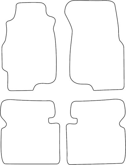 Set Covor Velur Compatibil Honda Civic Vi 4 Uși 1996-2000 Margine Roșie