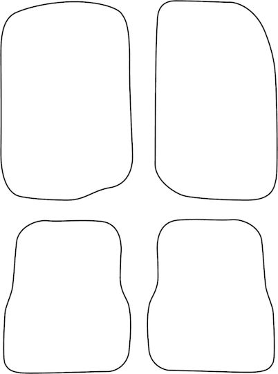 Set Velours Fußmatten Passend Für Seat Toledo I 1991-1998 Rote Kante