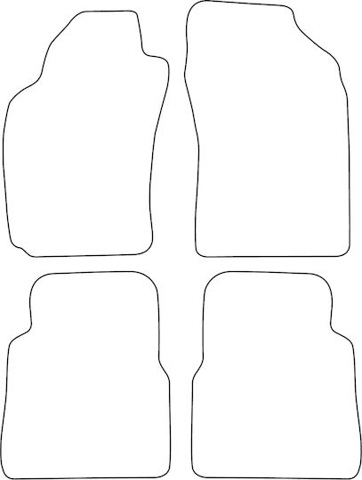 Set Velour Floor Mats Nissan Maxima Iv 1995-2000 Red Edging