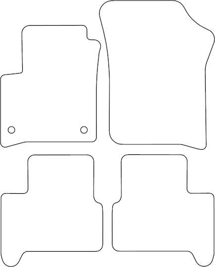 Set Velour Mats Matching Seat Mii Electric 2019-2021 Black Edging