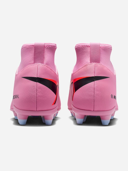 Mercurial Superfly 10 Club MG Ghete De Fotbal Pentru Copii Cu Crampoane Magic Flamingo / Total