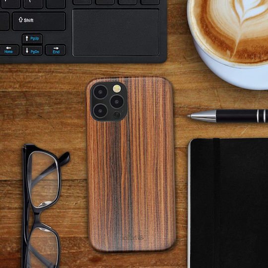 Kalibri Back Cover Wooden Brown (iPhone 12)