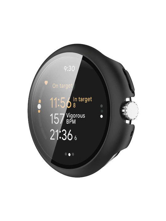 Bizon Husă+Sticlă Husă Ceas Sticlă Google Pixel Watch 3 45mm Neagră