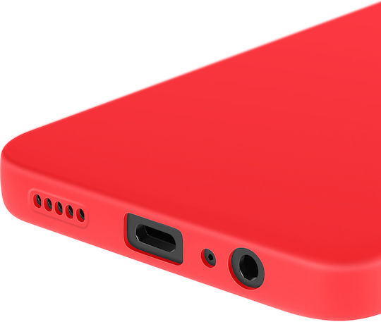 Avizar Case Honor 200 Smart Silicone Matte Camera Block Protected Red