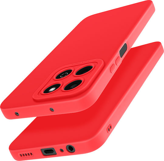 Avizar Case Honor 200 Smart Silicone Matte Camera Block Protected Red