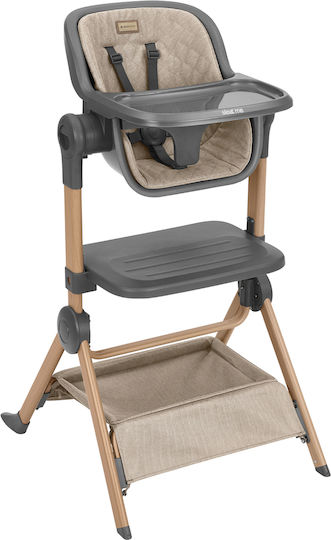 Kikka Boo 2in1 Bedside Crib + Highchair Sleat Me Beige 31003020110