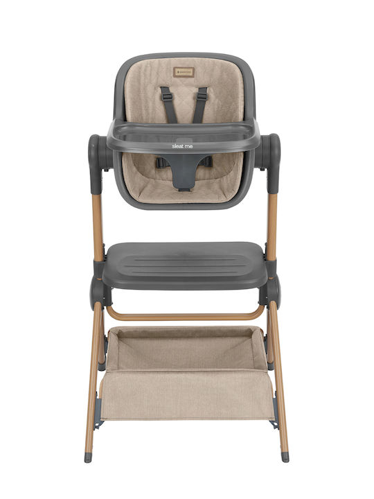 Kikka Boo 2in1 Bedside Baby Cradle + Highchair Sleat Me Beige 31003020110