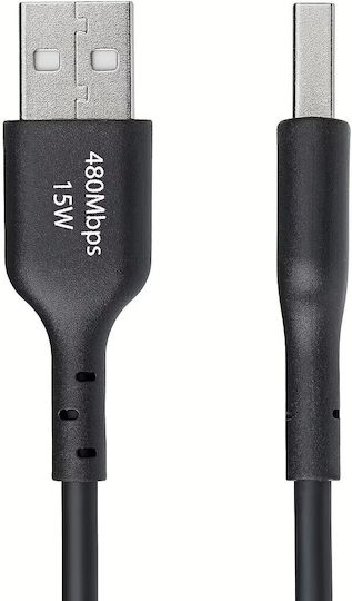 StarTech USB 2.0 Cable USB-C male - USB-A / USB-C Black 0.15m (USB2AC15CMBK)