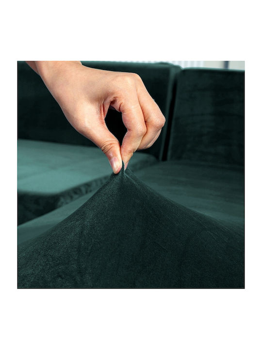 Ubieramy Meble Elastische Abdeckung für Dreisitziges Sofa Bottle Green 1Stück