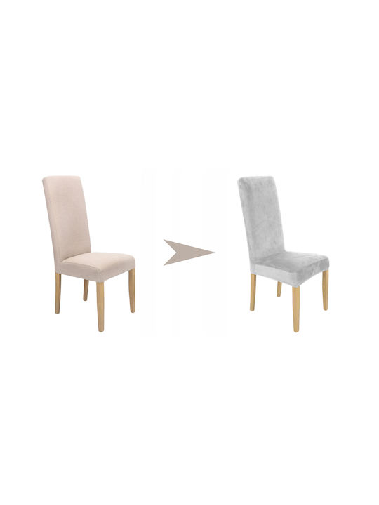 Ubieramy Meble Elastische Abdeckung für Stuhl Light Gray 1Stück
