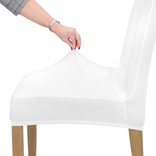Ubieramy Meble Ελαστικό Κάλυμμα Καρέκλας White