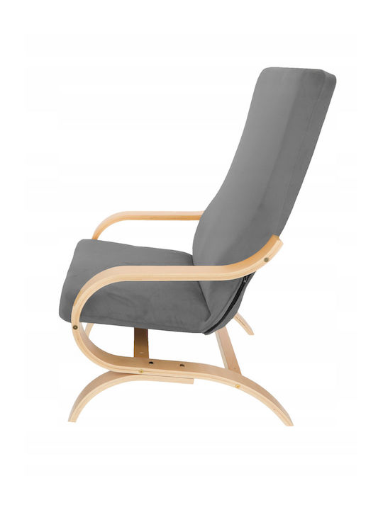 Ubieramy Meble Elastische Abdeckung für Sessel Gray Velvet 1Stück
