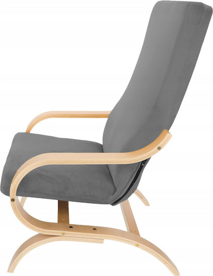 Ubieramy Meble Elastische Abdeckung für Sessel Gray Velvet 1Stück