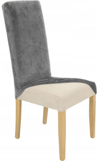 Ubieramy Meble Еластичен Калъф За стол Grey Velvet 1бр