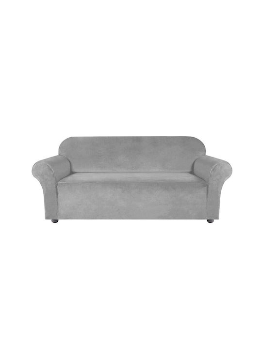 Ubieramy Meble Elastic Cover for Two Seater Sofa Light Gray 1pcs
