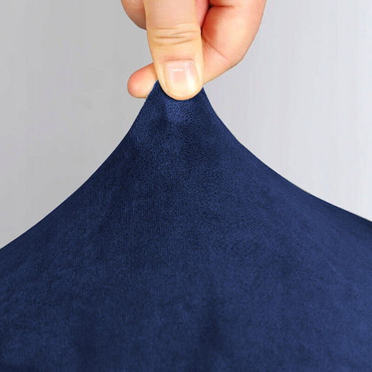 Ubieramy Meble Elastic Cover for Chair Navy Velvet 1pcs