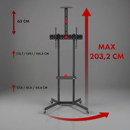 Maclean Energy MC-113 B Βάση Τηλεόρασης Δαπέδου έως 70"