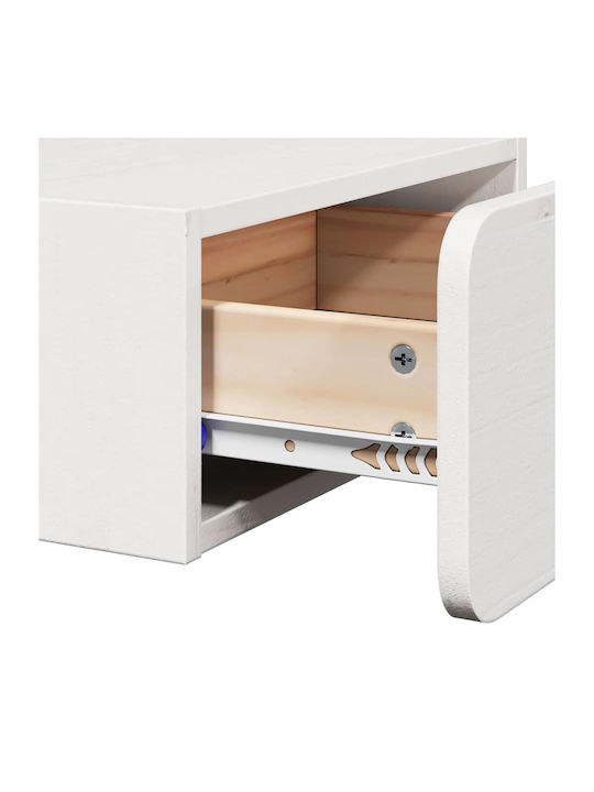 Комоди Стъклени Бели 2бр 39x34x16.5см