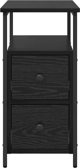 Nachttisch Metall Black oak 30x60x60cm