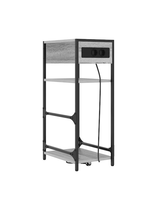 Κομοδίνο Ξύλινο Γκρι Sonoma 40x27x76cm