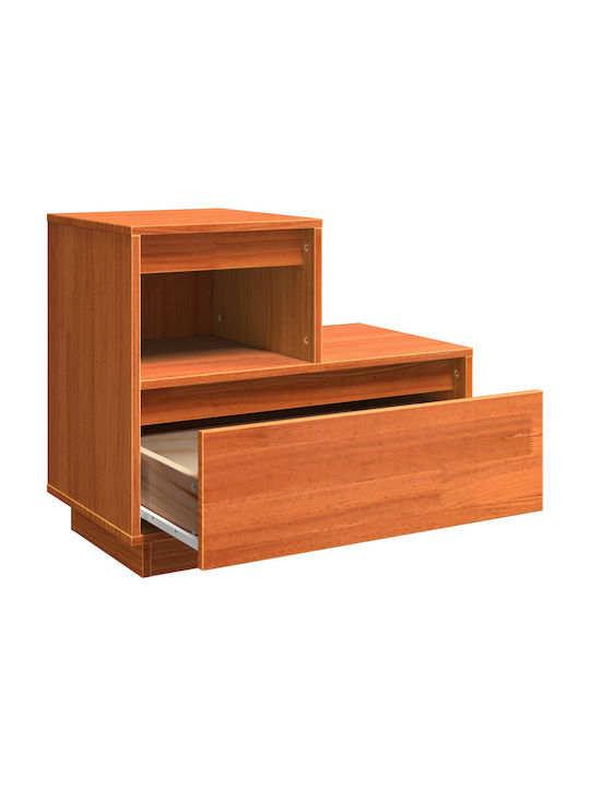 Bedside Table Made of Solid Wood Solid Pine Wood 60x34x51cm